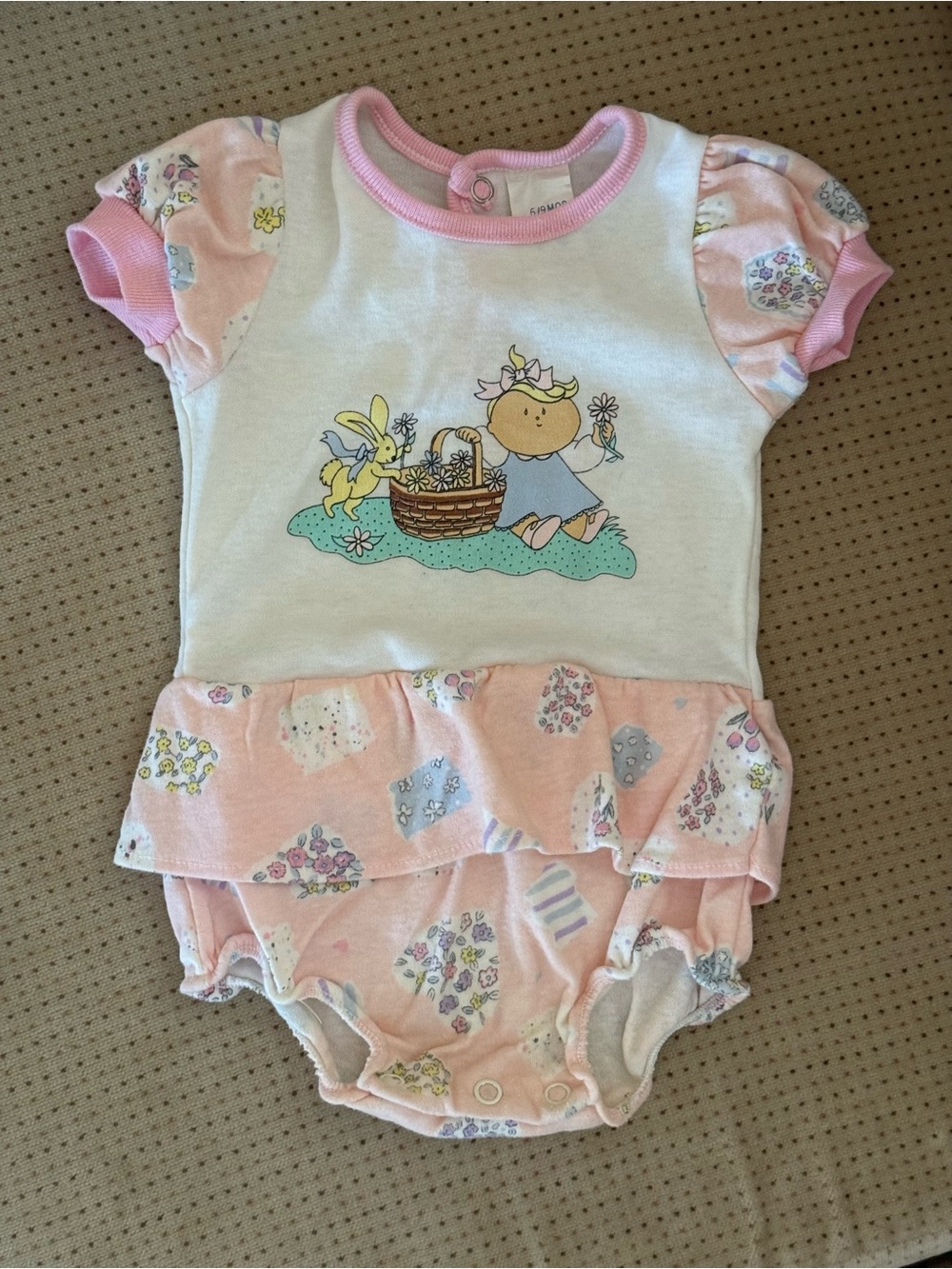 Vintage Gerber Baby Picnic Romper